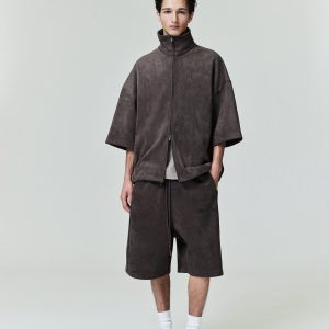 Suede Fleece Relaxed Short