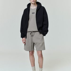 Embossed Classic Fleece Zip-Up Hoodie